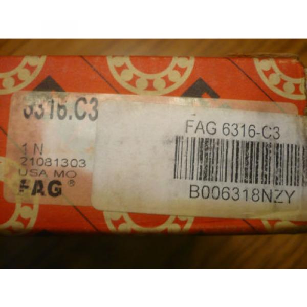 New Fag 6316-C3 Bearing Quantity Available #1 image