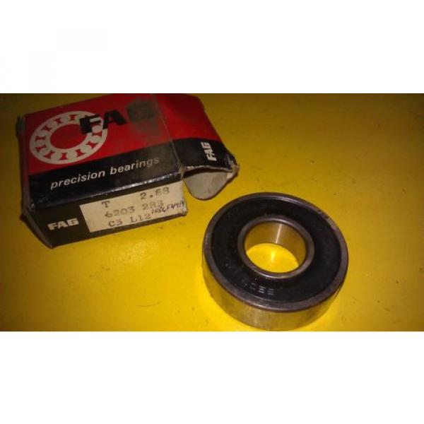 GENUINE FAG BEARING 6203RS / 6203-RS / 62032RS / 6203-2RS #2 image