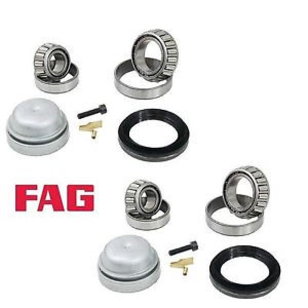 2 FAG L&amp;R Front Wheel Bearing Long Kits w/Grease Cap for Mercedes 300SD 78-84 #1 image